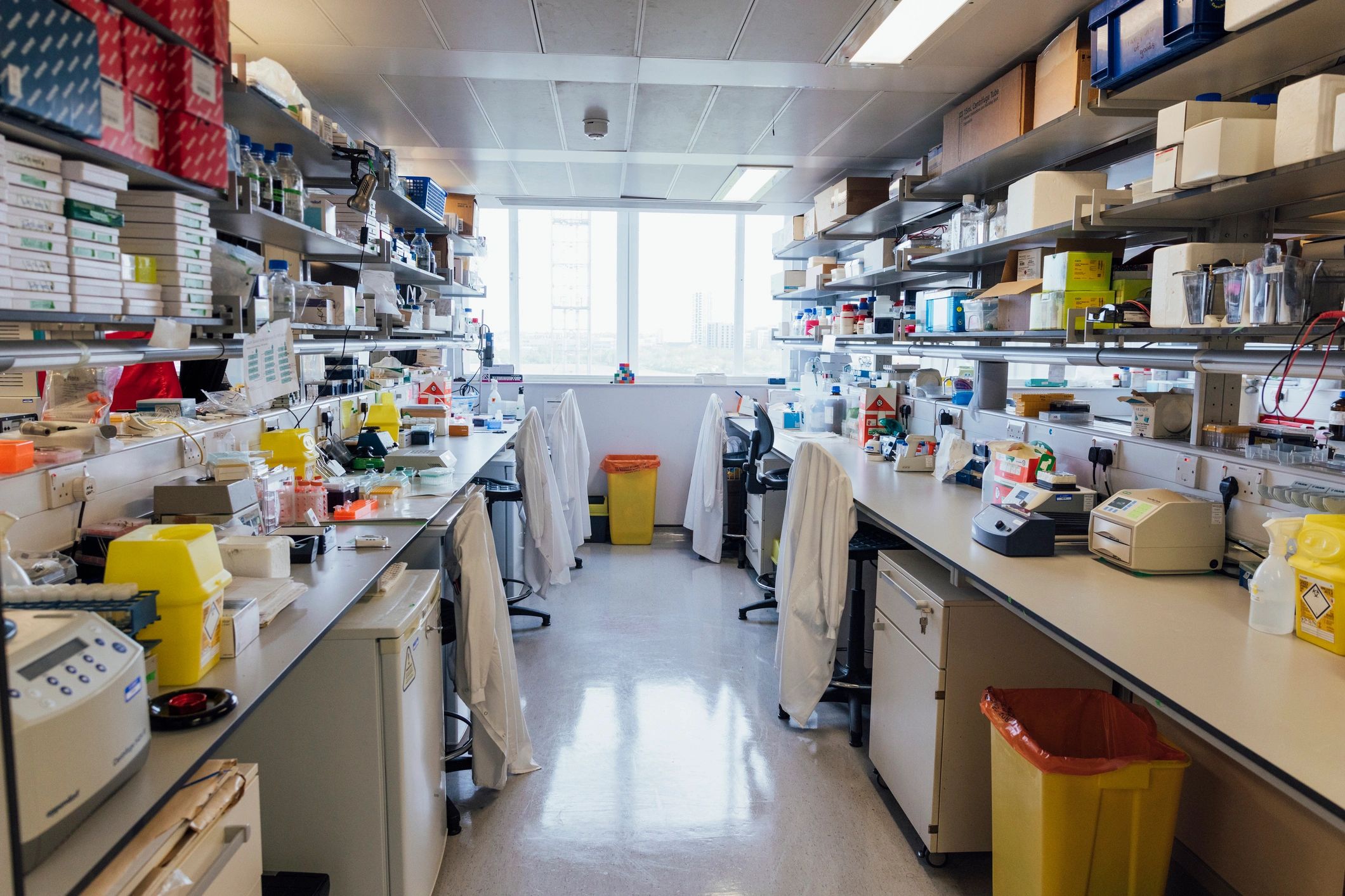 Biotechnology laboratory ready for sample analysis